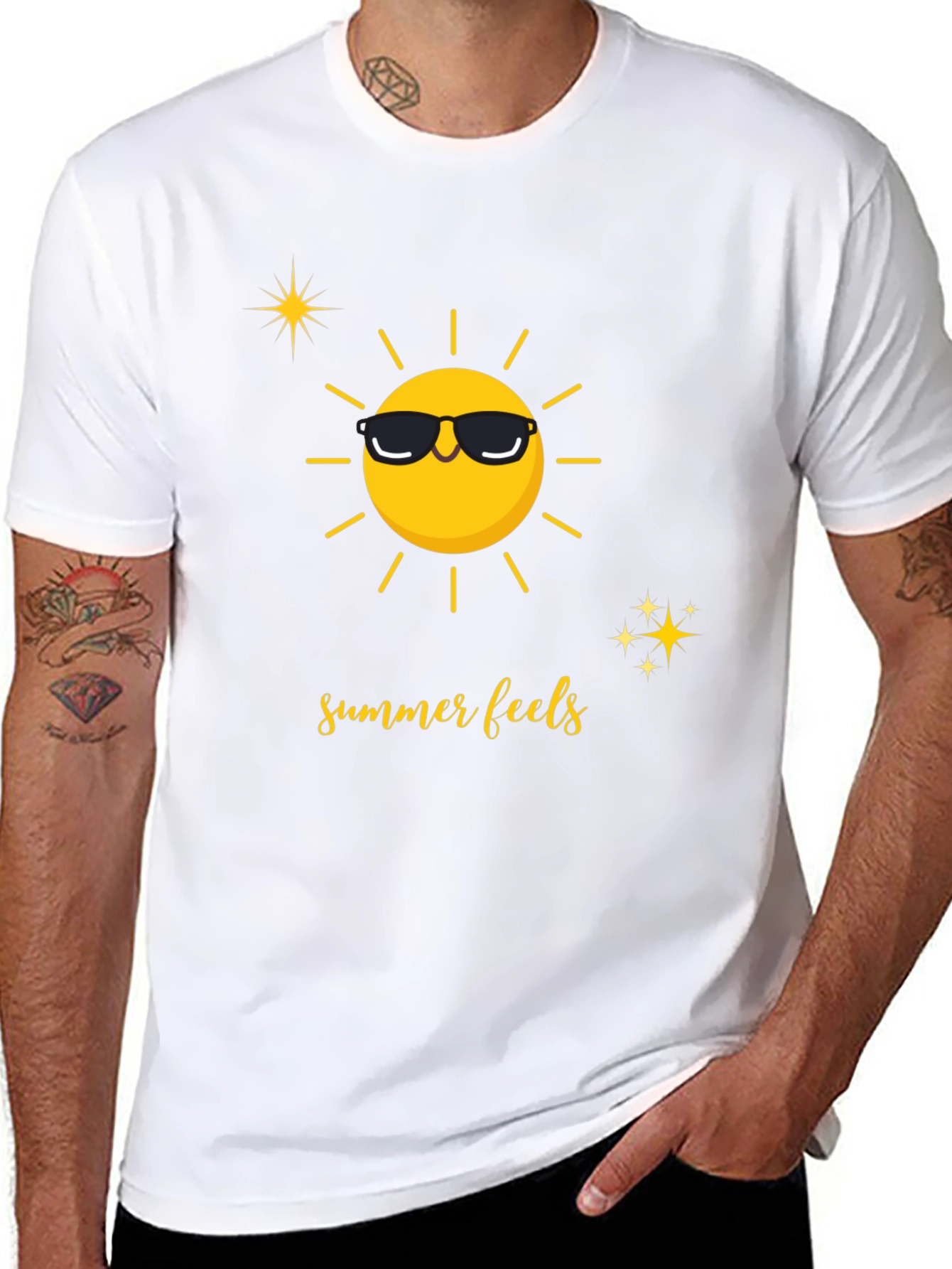 Summer Feels Graphic Tee - Unisex Black T-Shirt