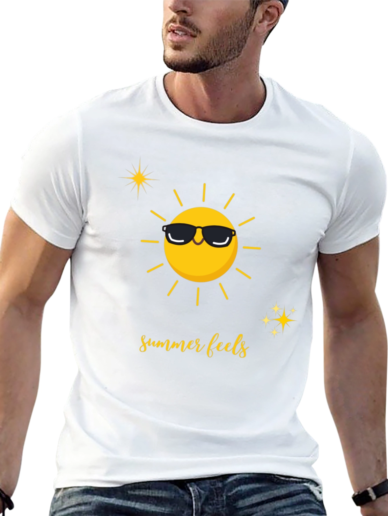 Summer Feels Graphic Tee - Unisex Black T-Shirt