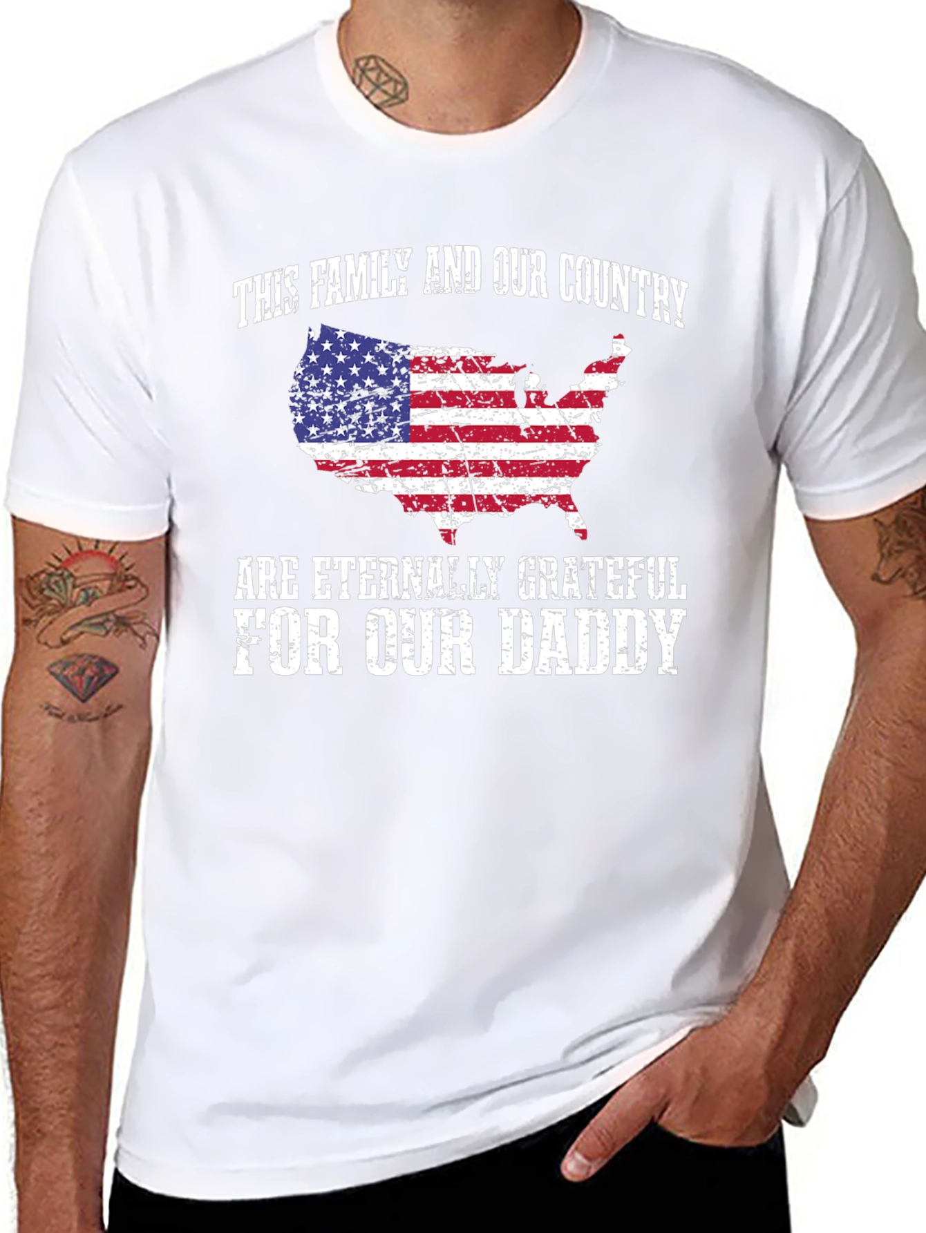 Grateful Family Patriotic Daddy T-Shirt