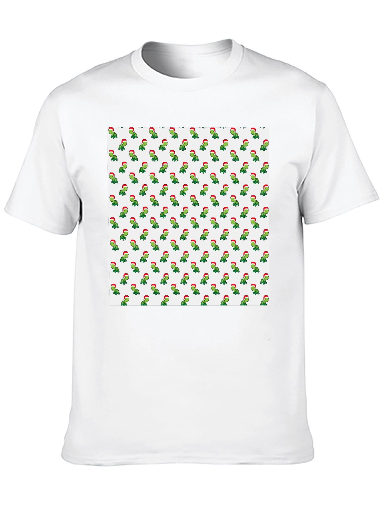 Festive Dino T-Shirt - Holiday Rex Pattern