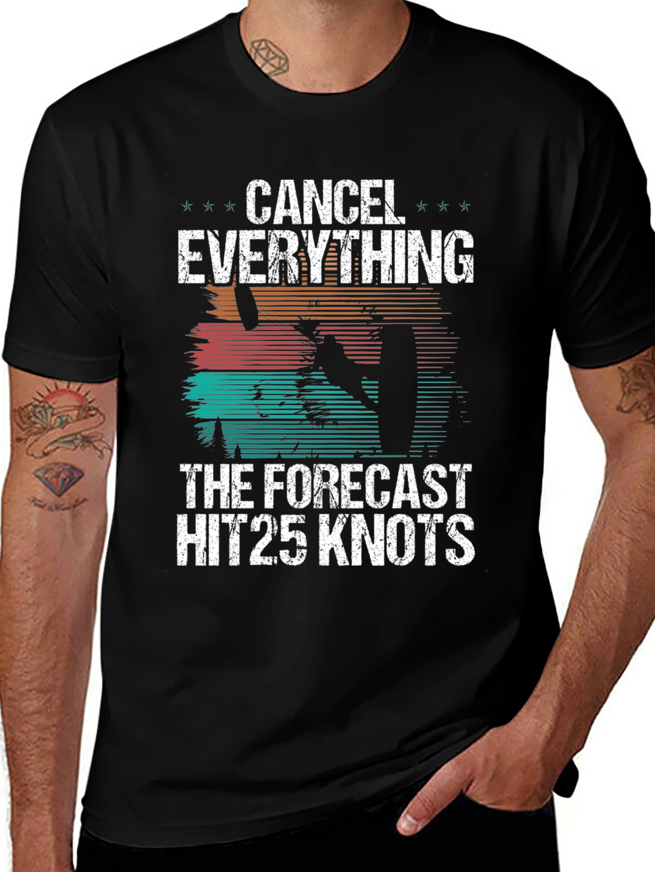 Cancel Everything 25 Knots Black T-Shirt