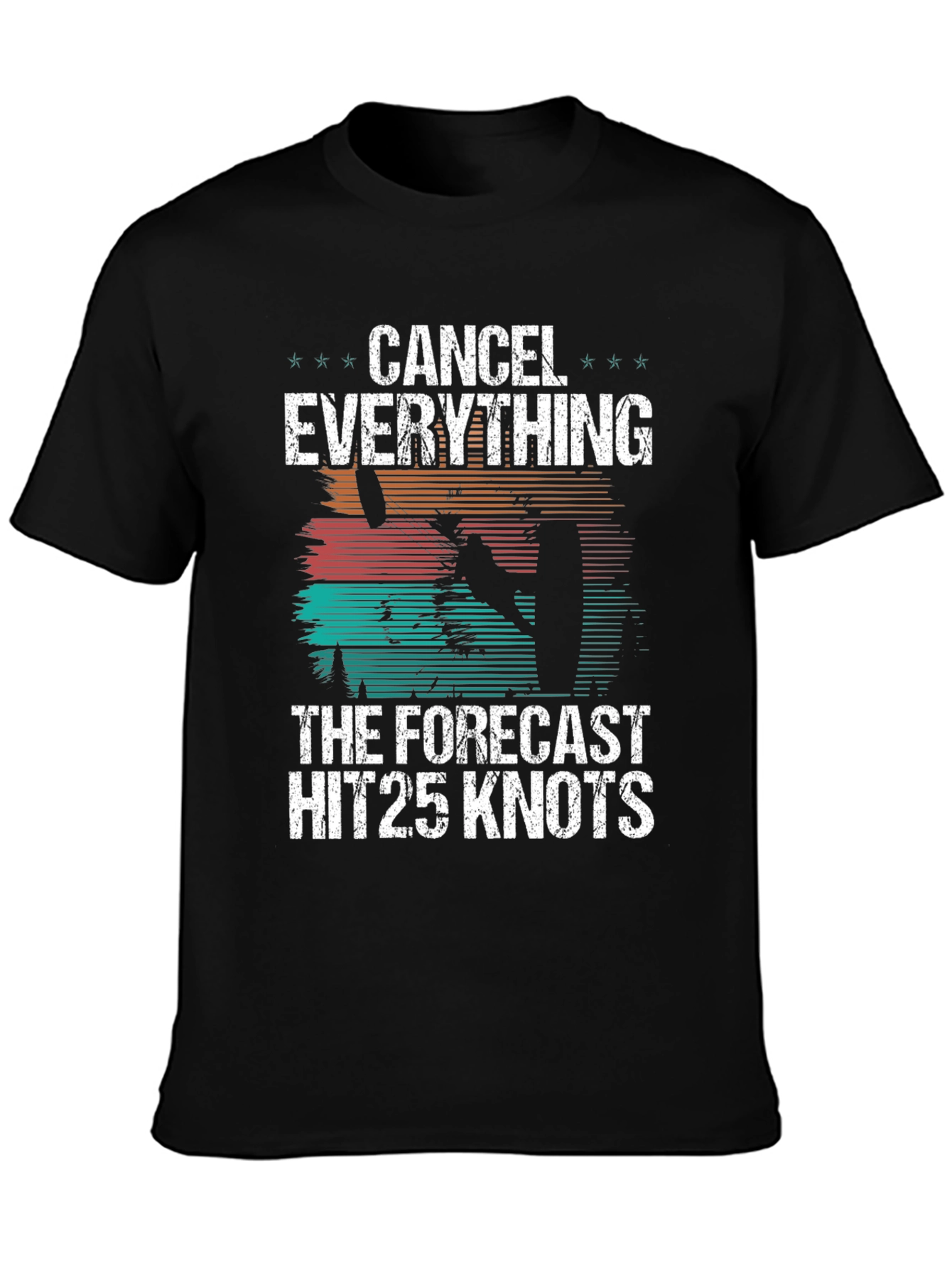 Cancel Everything 25 Knots Black T-Shirt