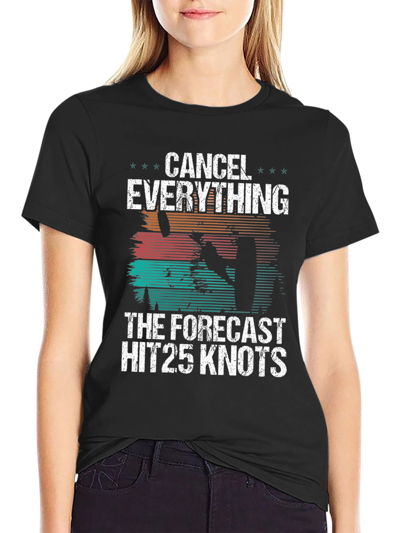 Cancel Everything 25 Knots Black T-Shirt