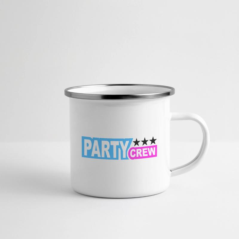 Party Crew Team Fun Friends Group Member Text Logo