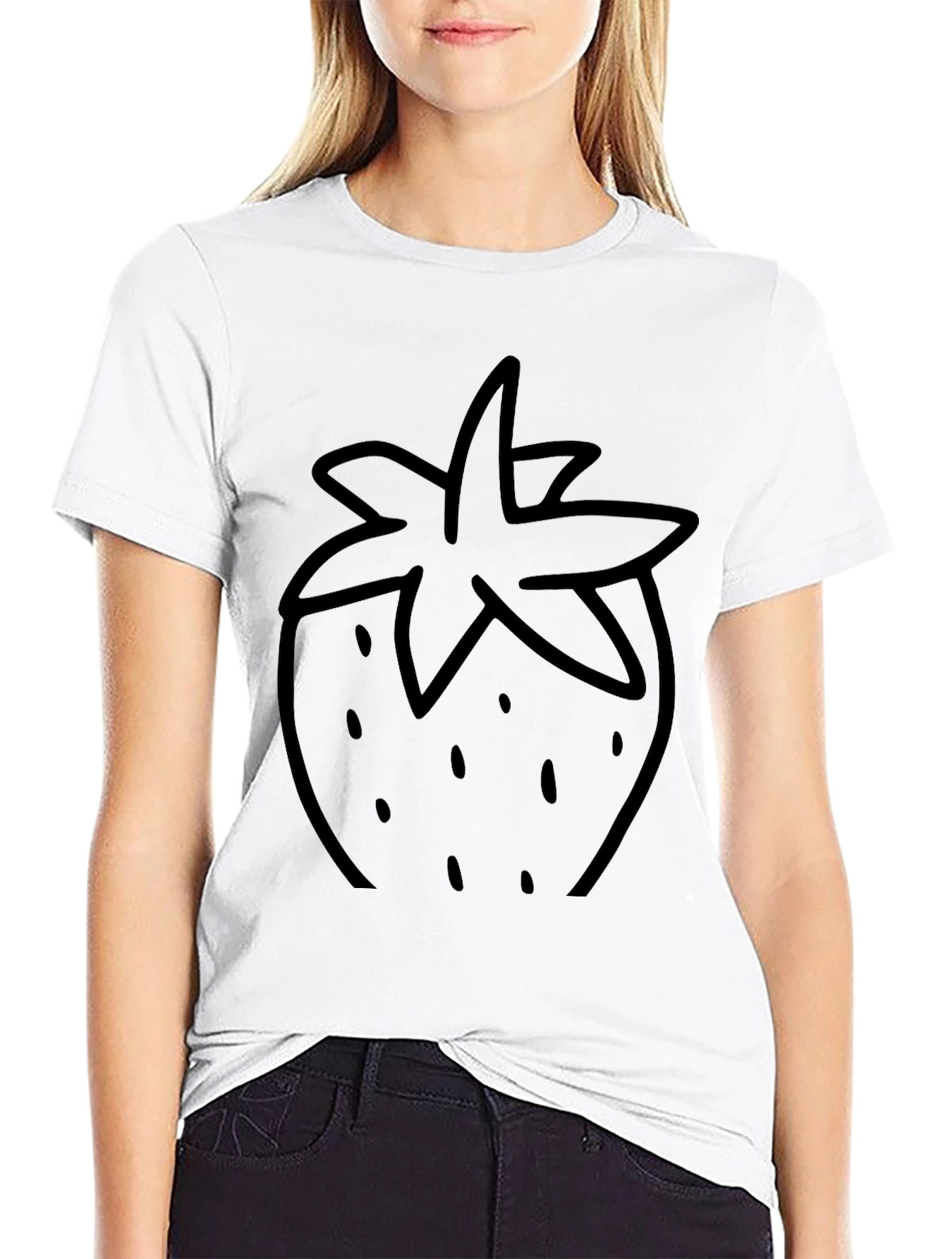 Strawberry Graphic Print T-Shirt - Unisex Casual Tee