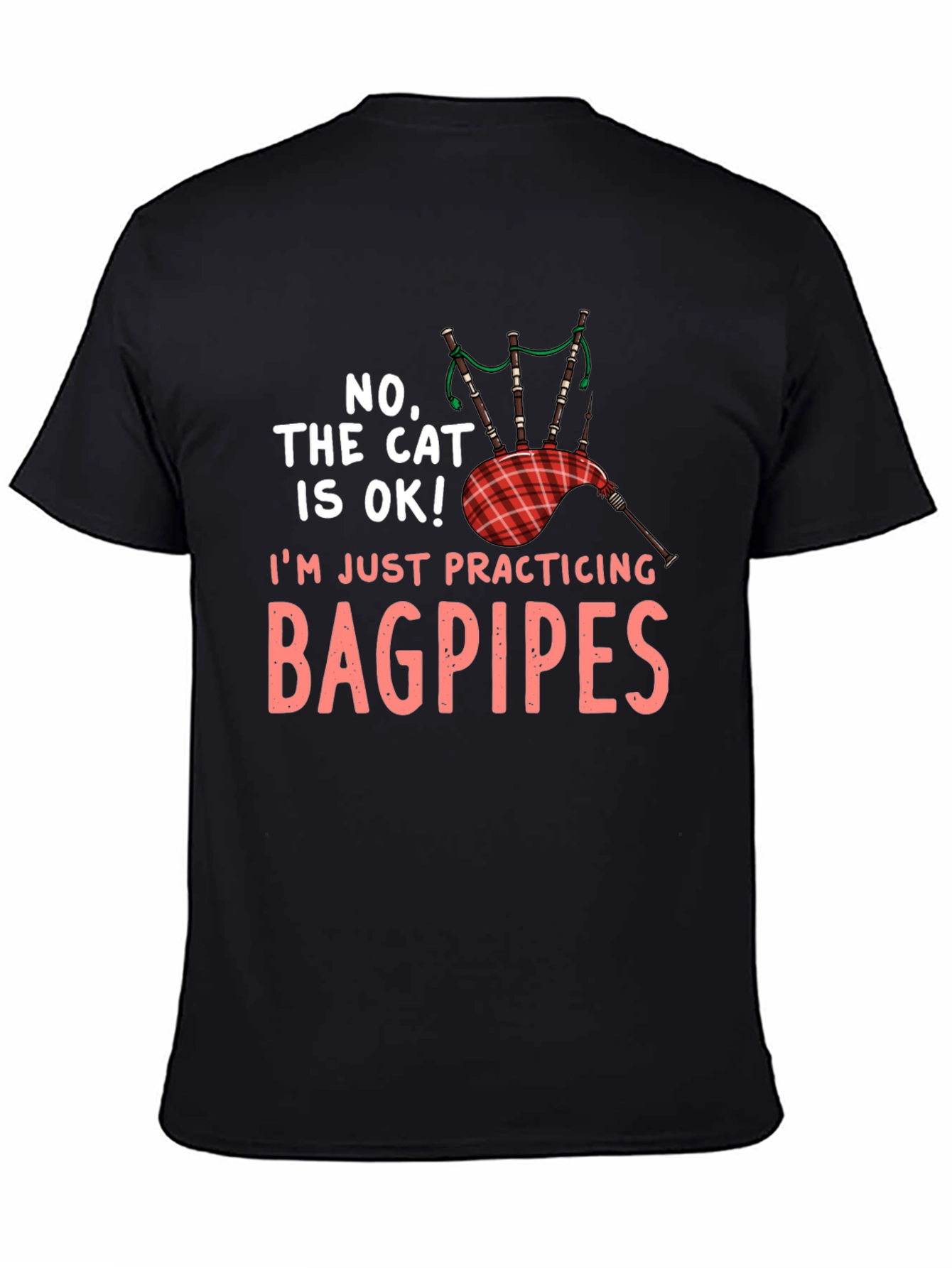 Bagpipes T-Shirt - Cat Is OK! Musician Tee