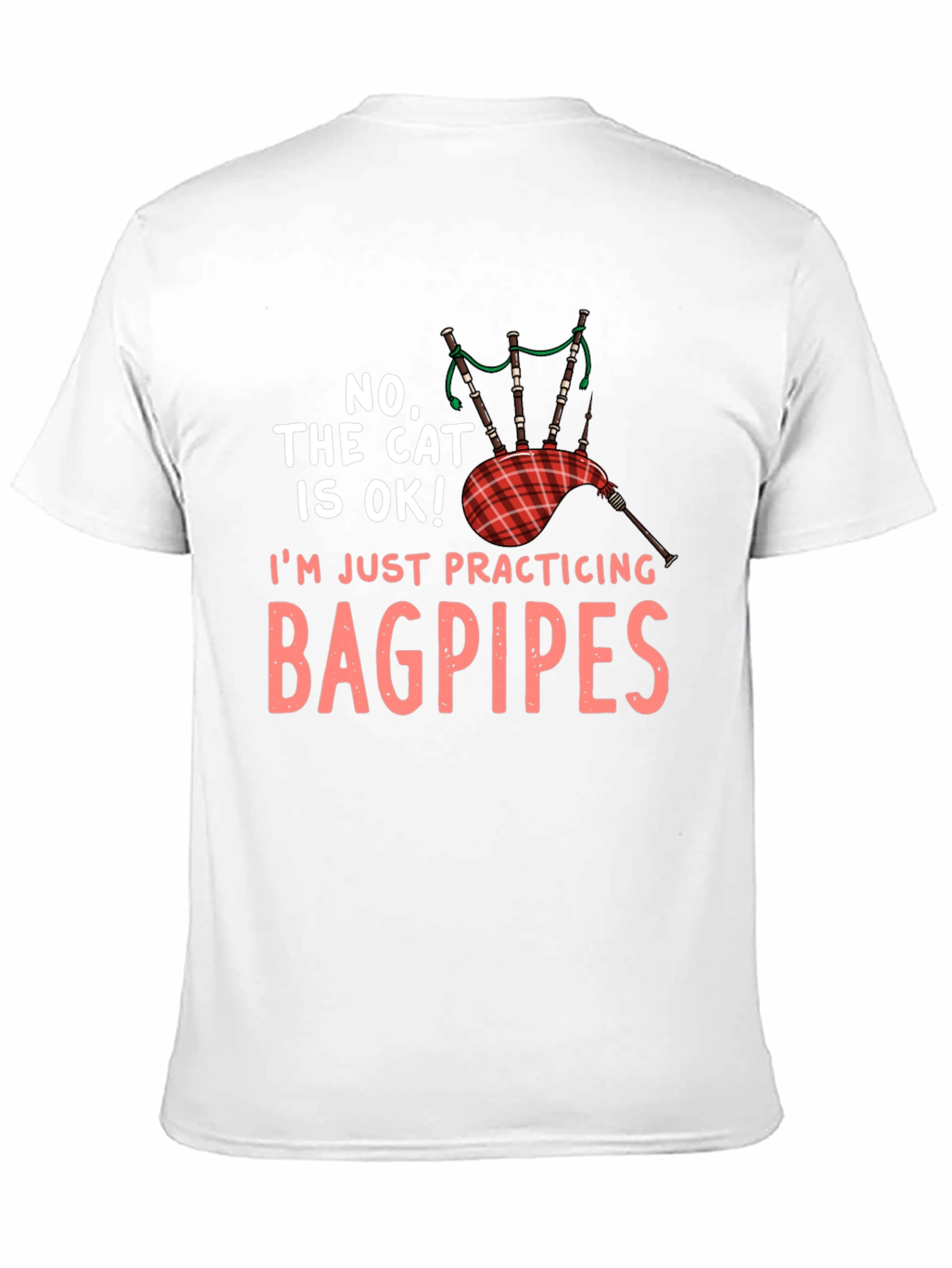 Bagpipes T-Shirt - Cat Is OK! Musician Tee