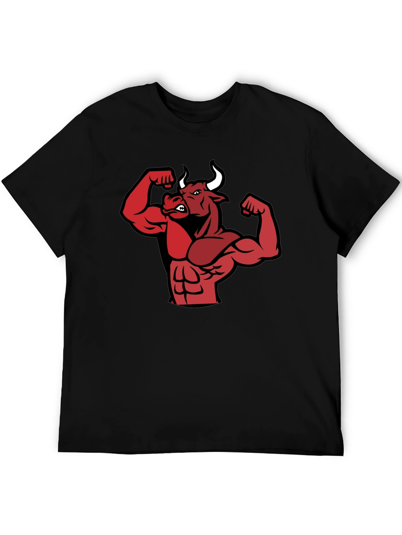 Muscle Bull Graphic Tee - Black