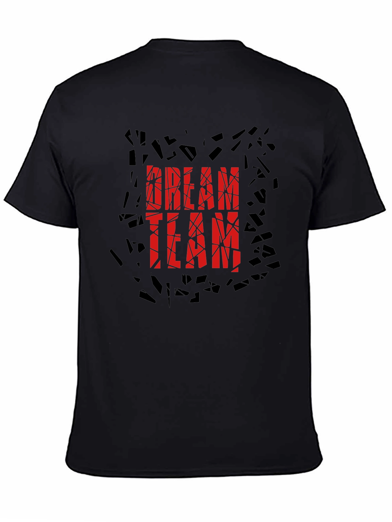 Dream Team Graphic Print Black T-Shirt