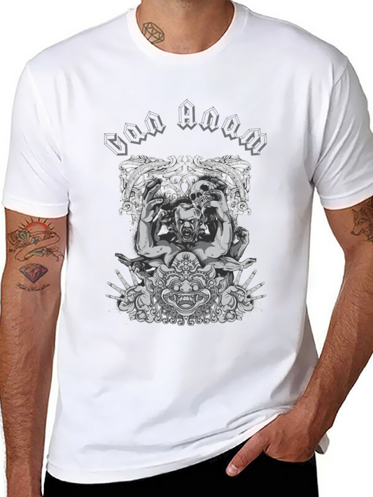 Dark Graphic Tee: Skull & Monster