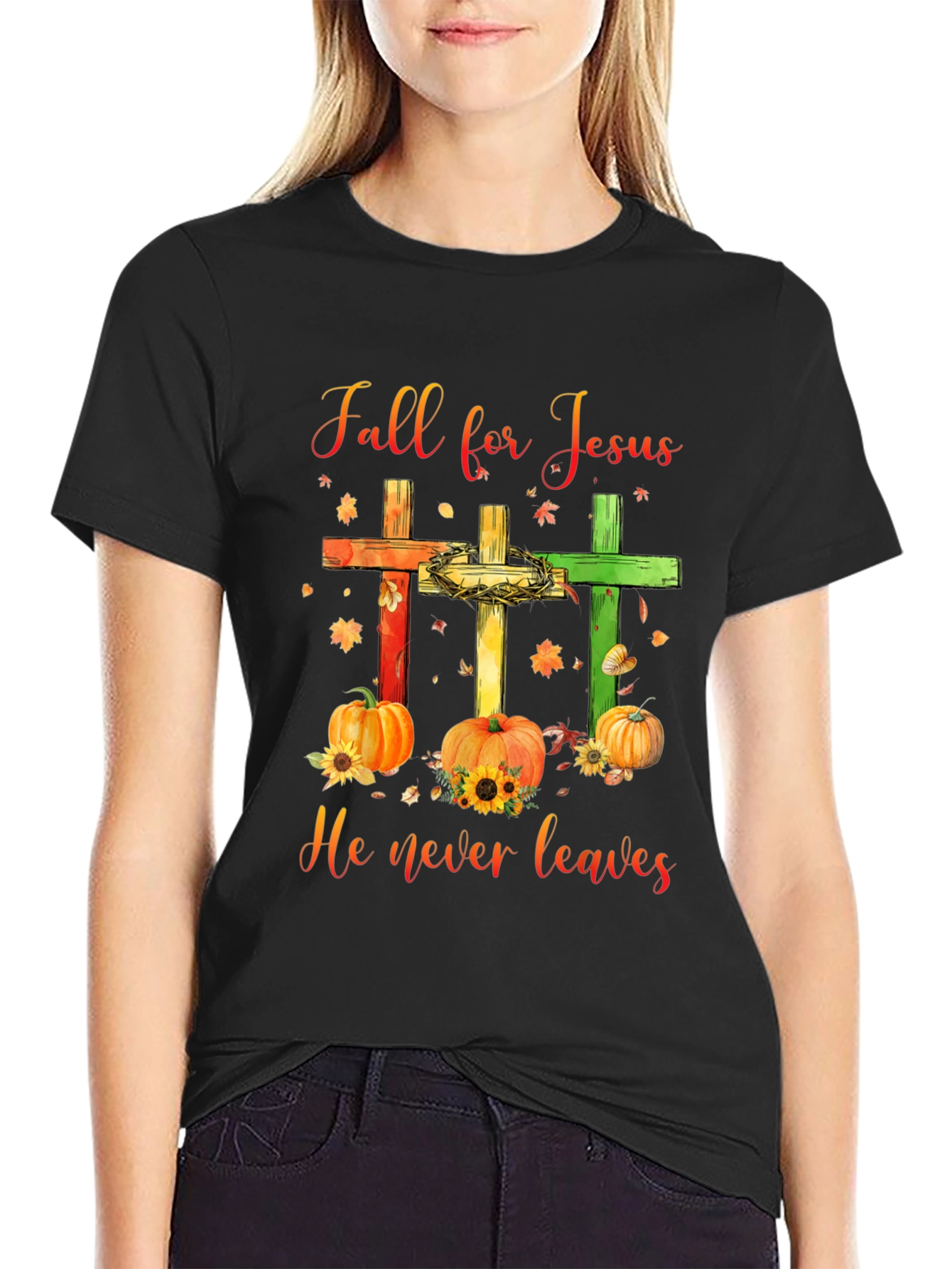 Fall for Jesus Graphic T-Shirt