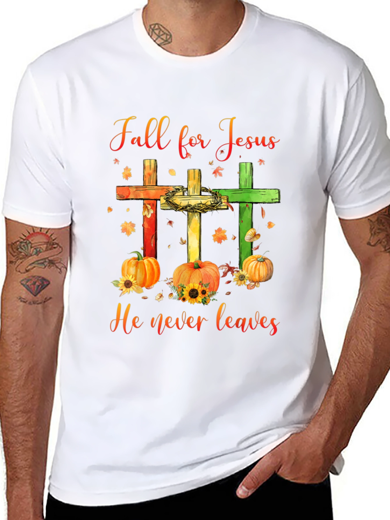 Fall for Jesus Graphic T-Shirt