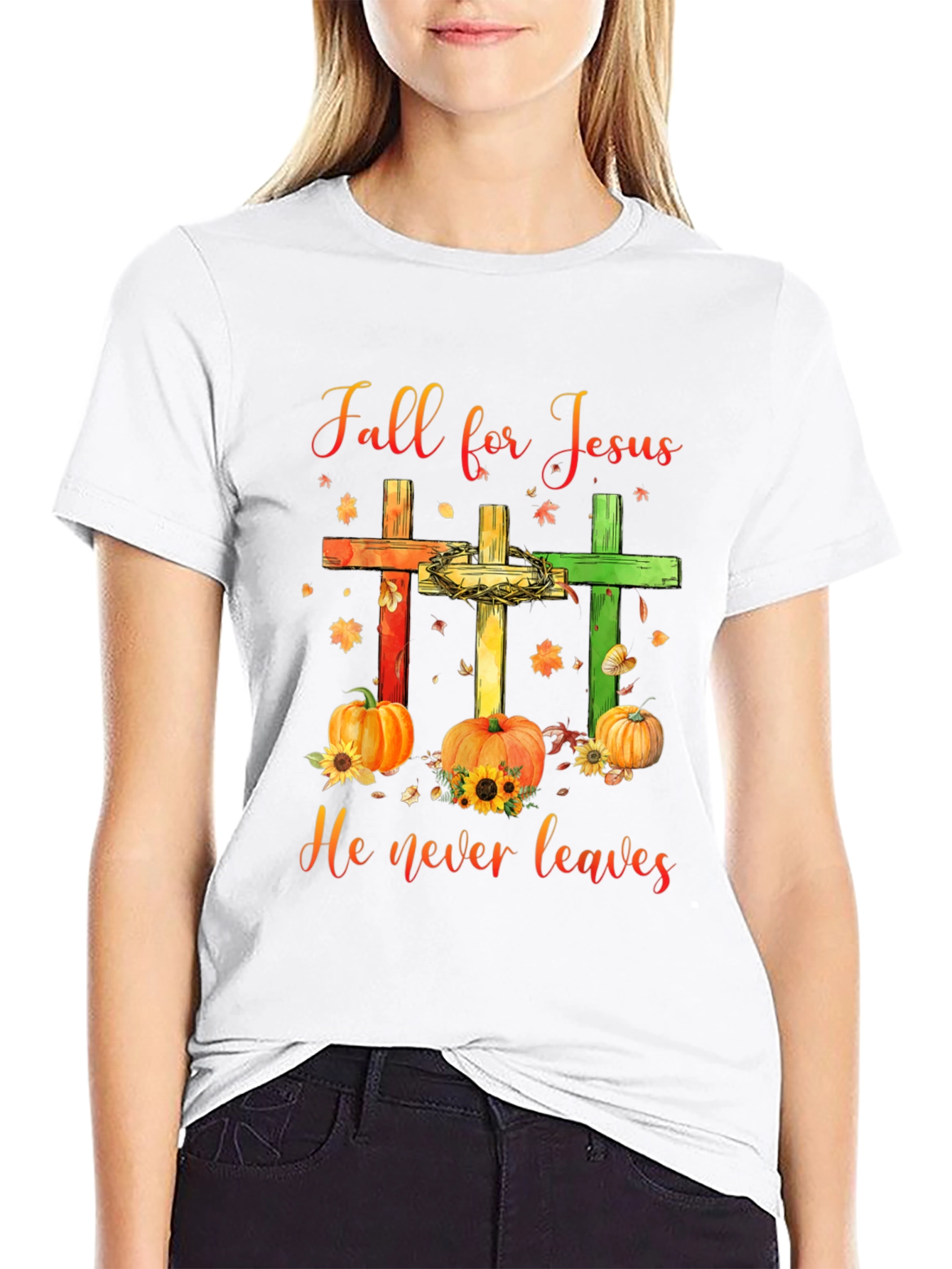Fall for Jesus Graphic T-Shirt