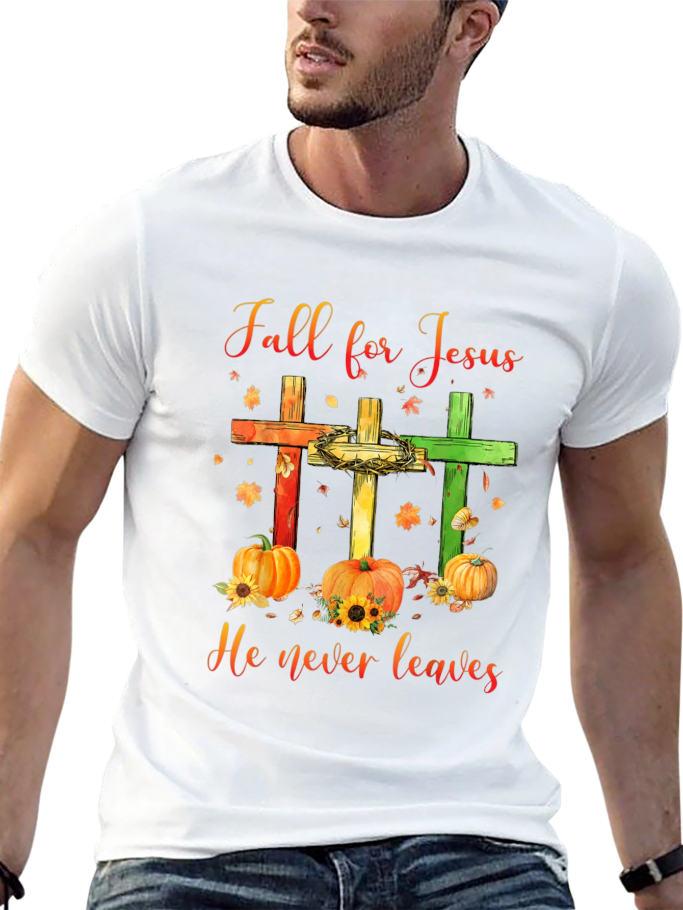 Fall for Jesus Graphic T-Shirt