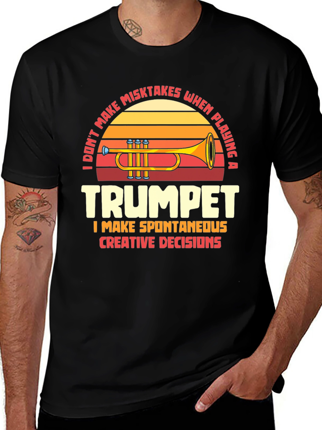 Trumpet Player Humor Graphic T-Shirt