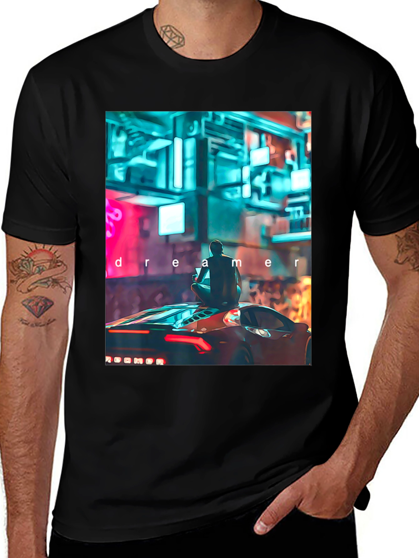 Dreamer Graphic Tee - Cyberpunk Car Design