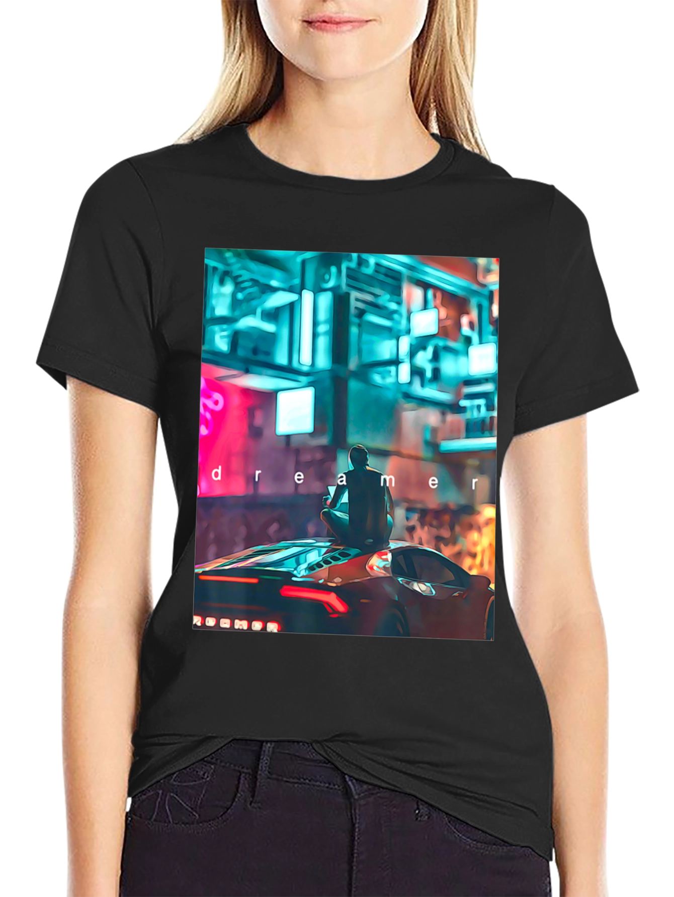 Dreamer Graphic Tee - Cyberpunk Car Design