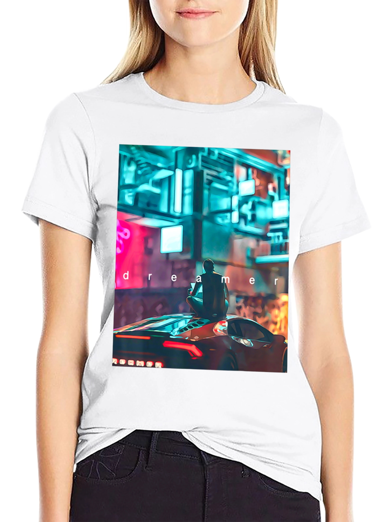 Dreamer Graphic Tee - Cyberpunk Car Design