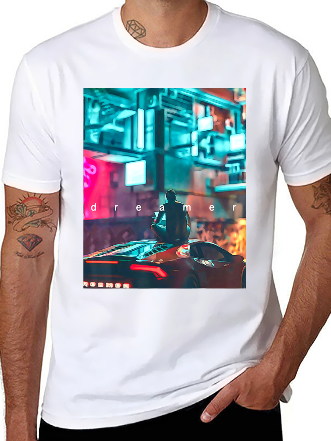 Dreamer Graphic Tee - Cyberpunk Car Design