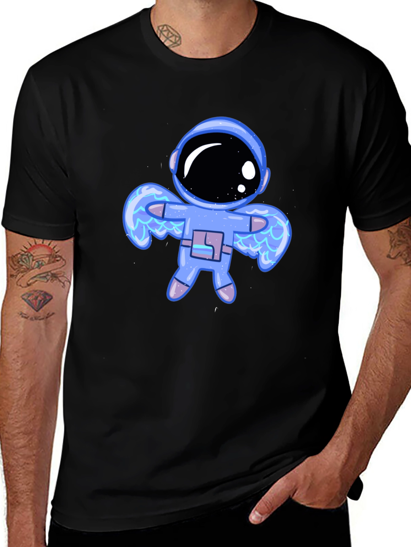 Astronaut Graphic Black T-Shirt