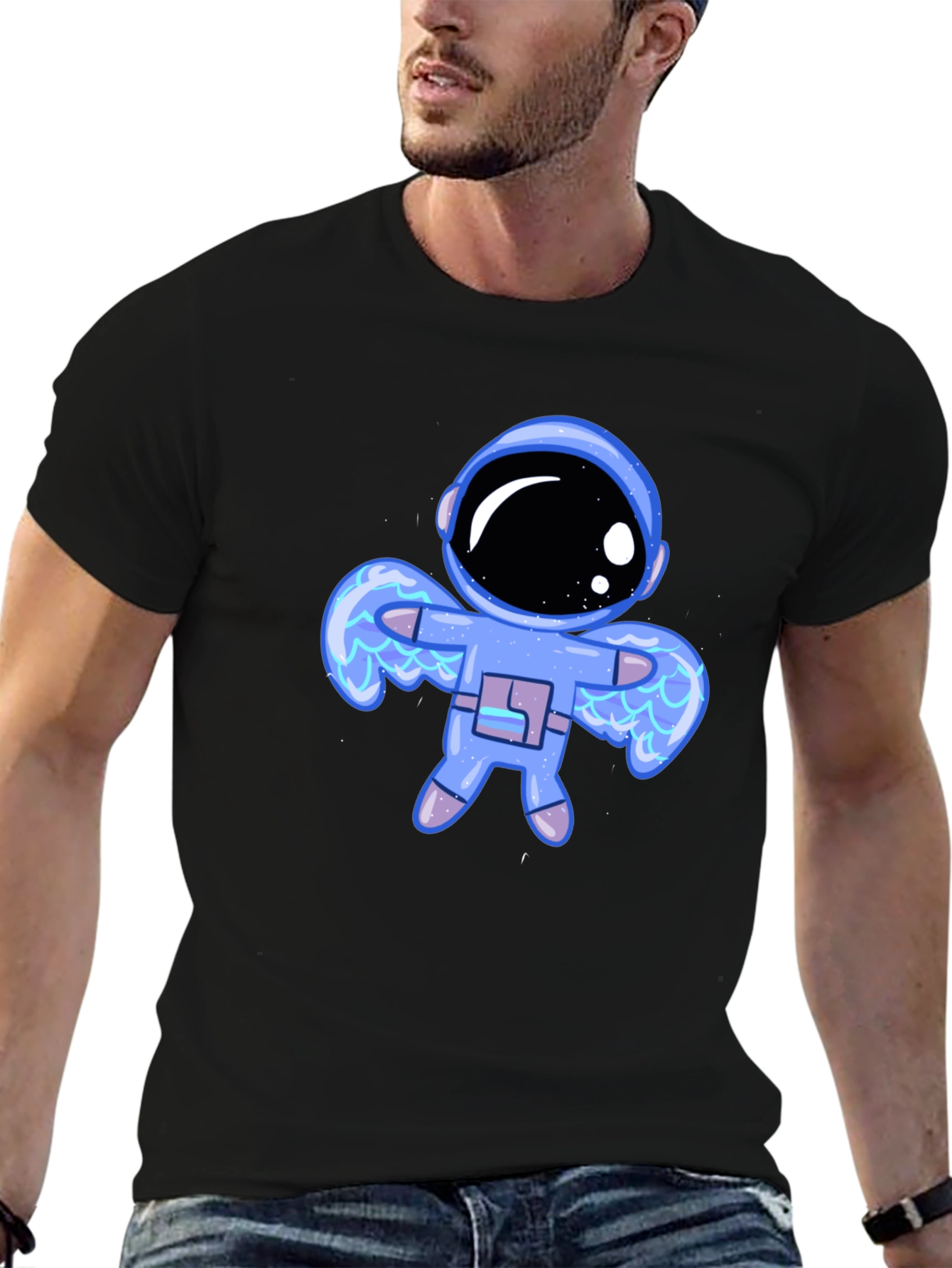 Astronaut Graphic Black T-Shirt