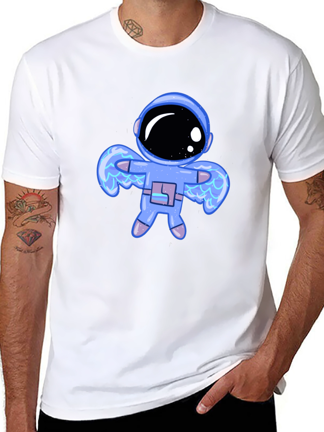 Astronaut Graphic Black T-Shirt