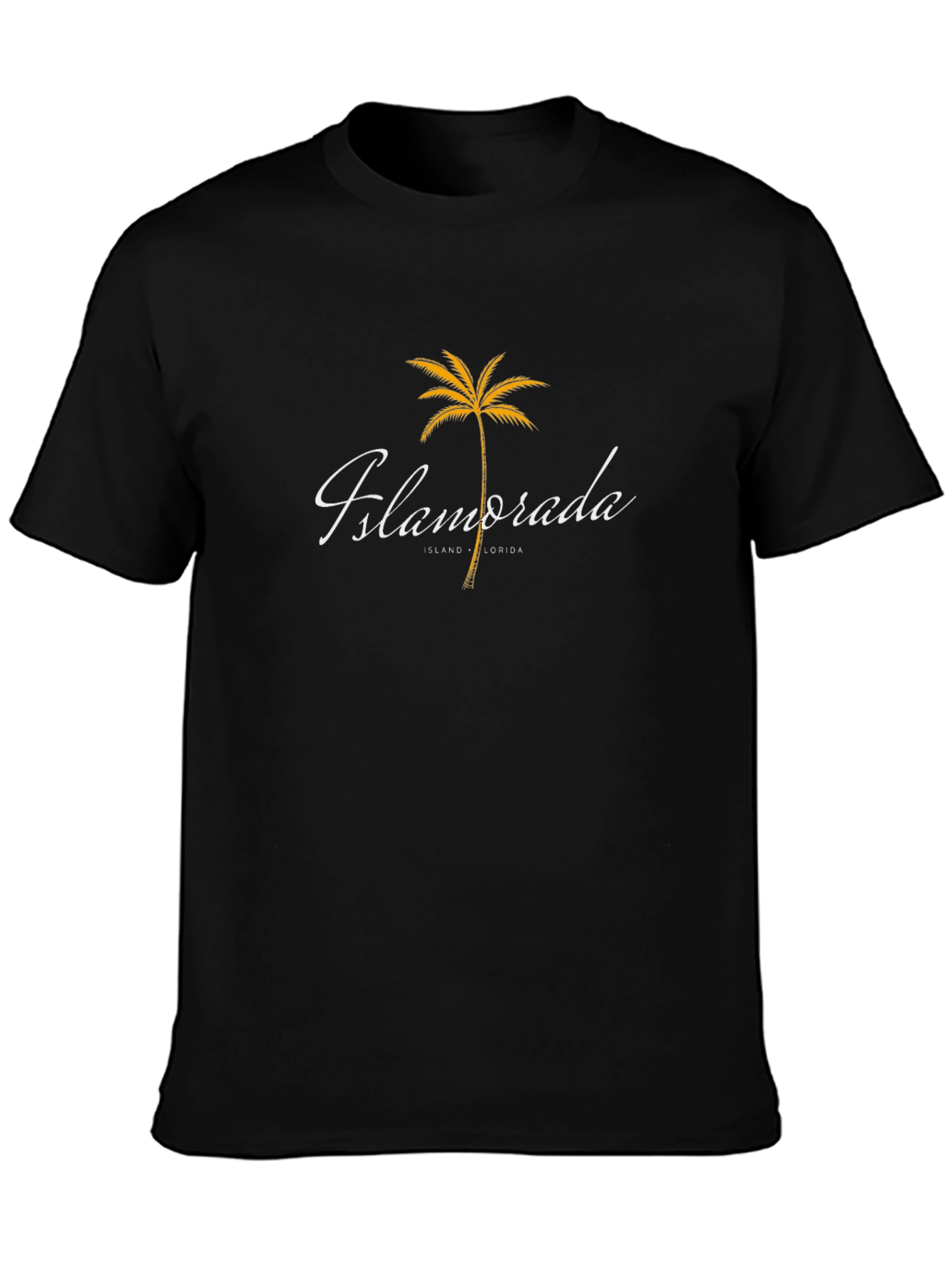 Islamorada Florida Palm Tree Black T-Shirt
