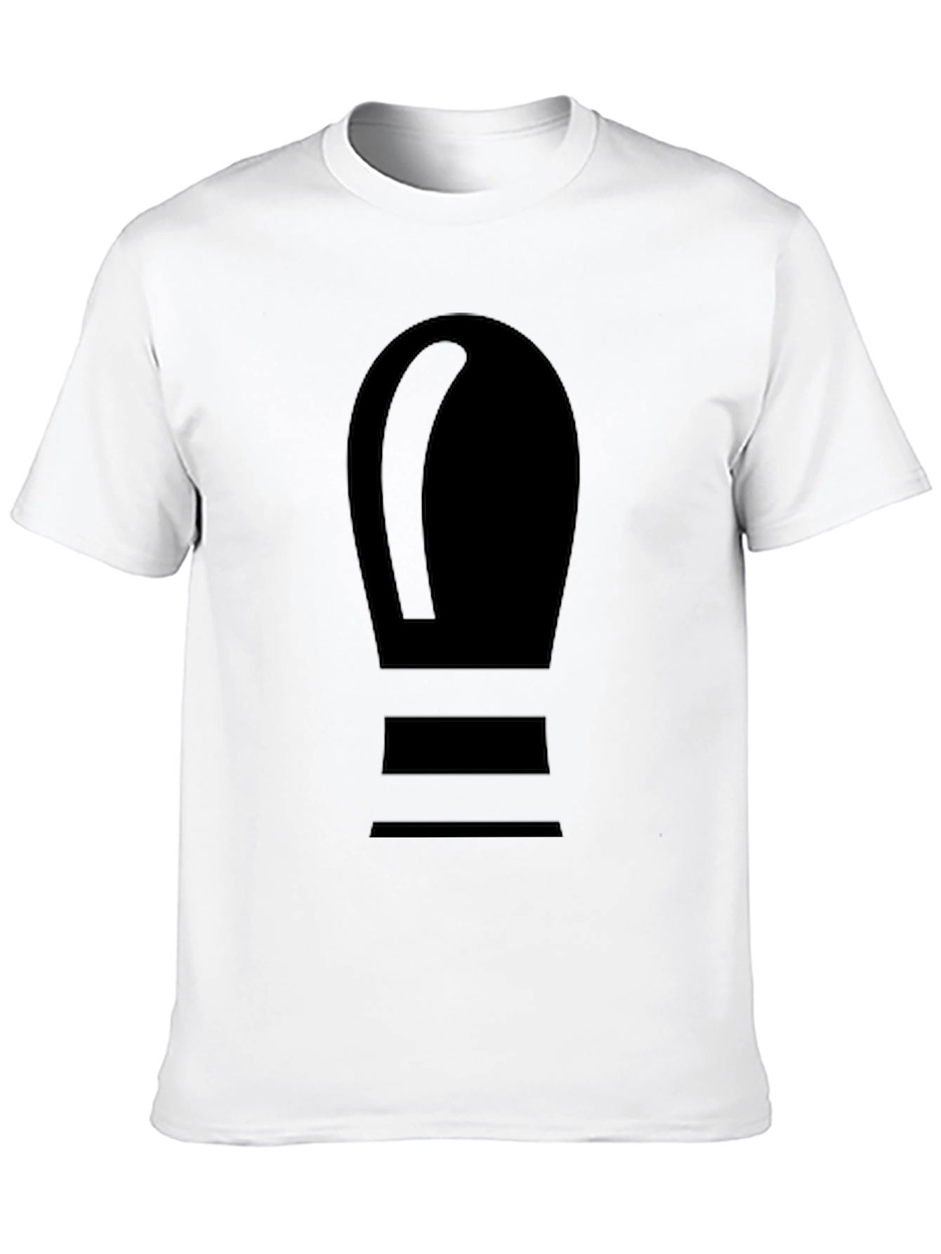 Minimalist Shoe Print Black T-Shirt