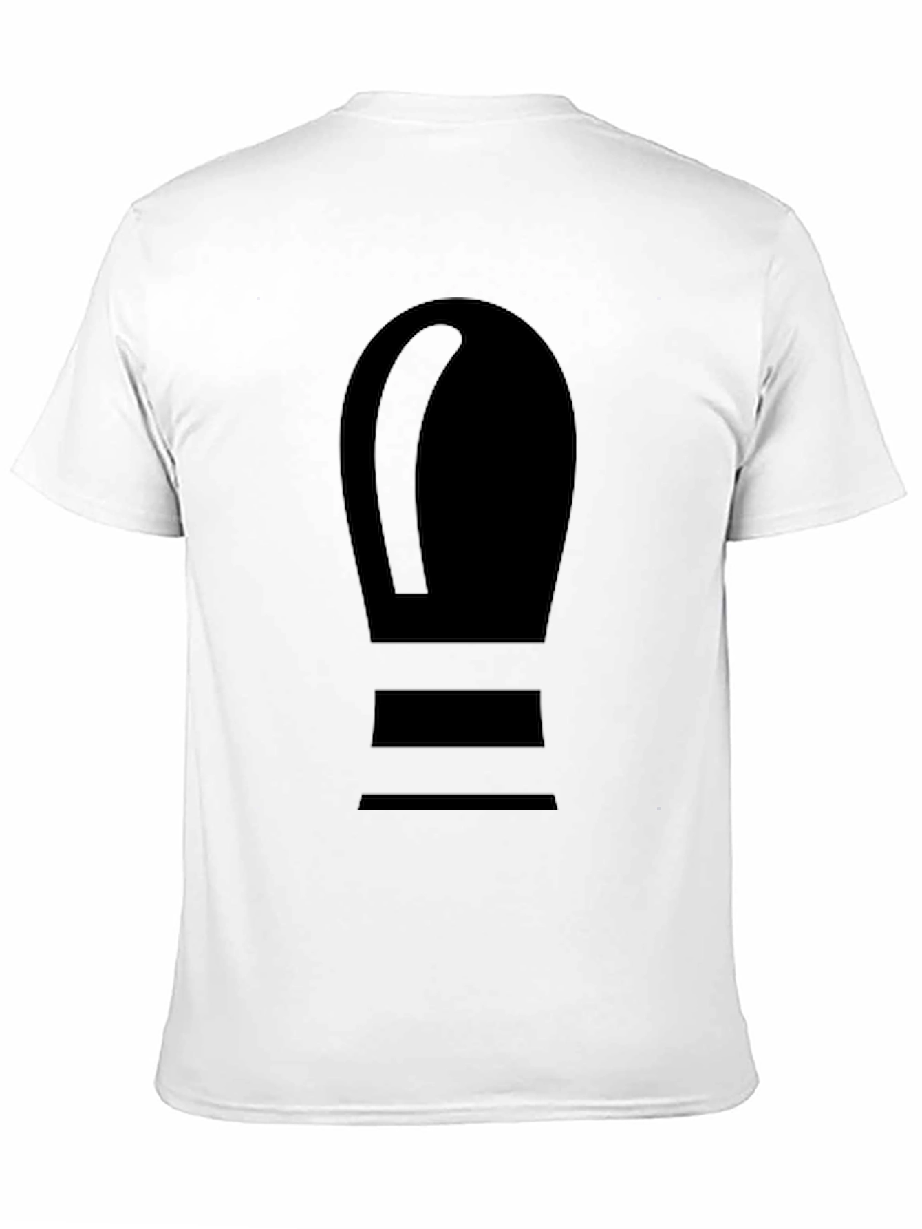 Minimalist Shoe Print Black T-Shirt