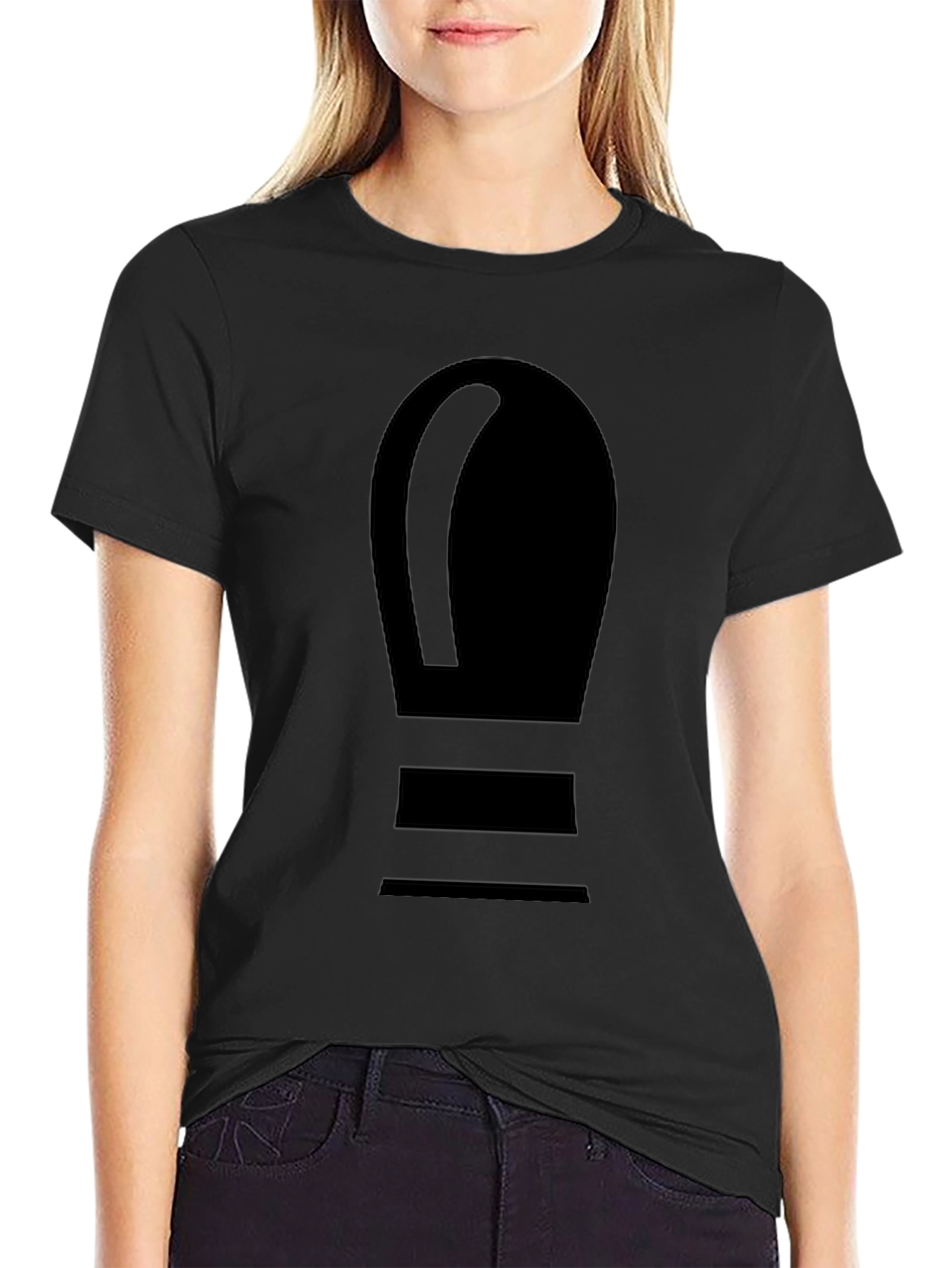 Minimalist Shoe Print Black T-Shirt