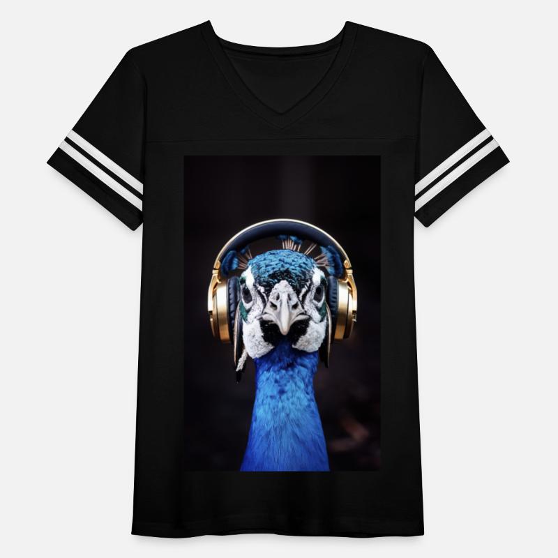 Peacock listening to some tunes