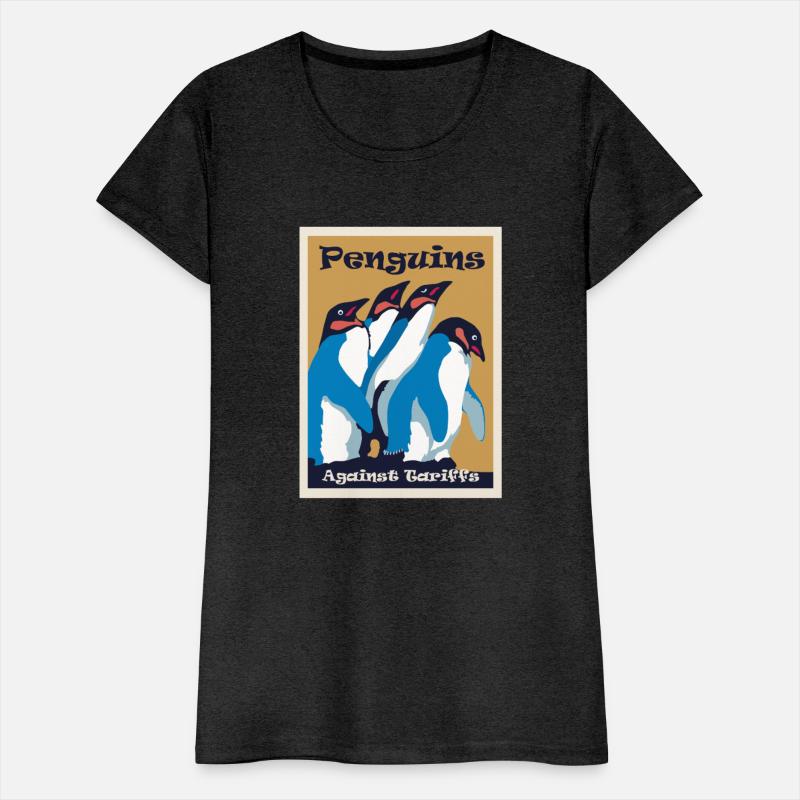 Penguins Against Tariffs (poster-style)