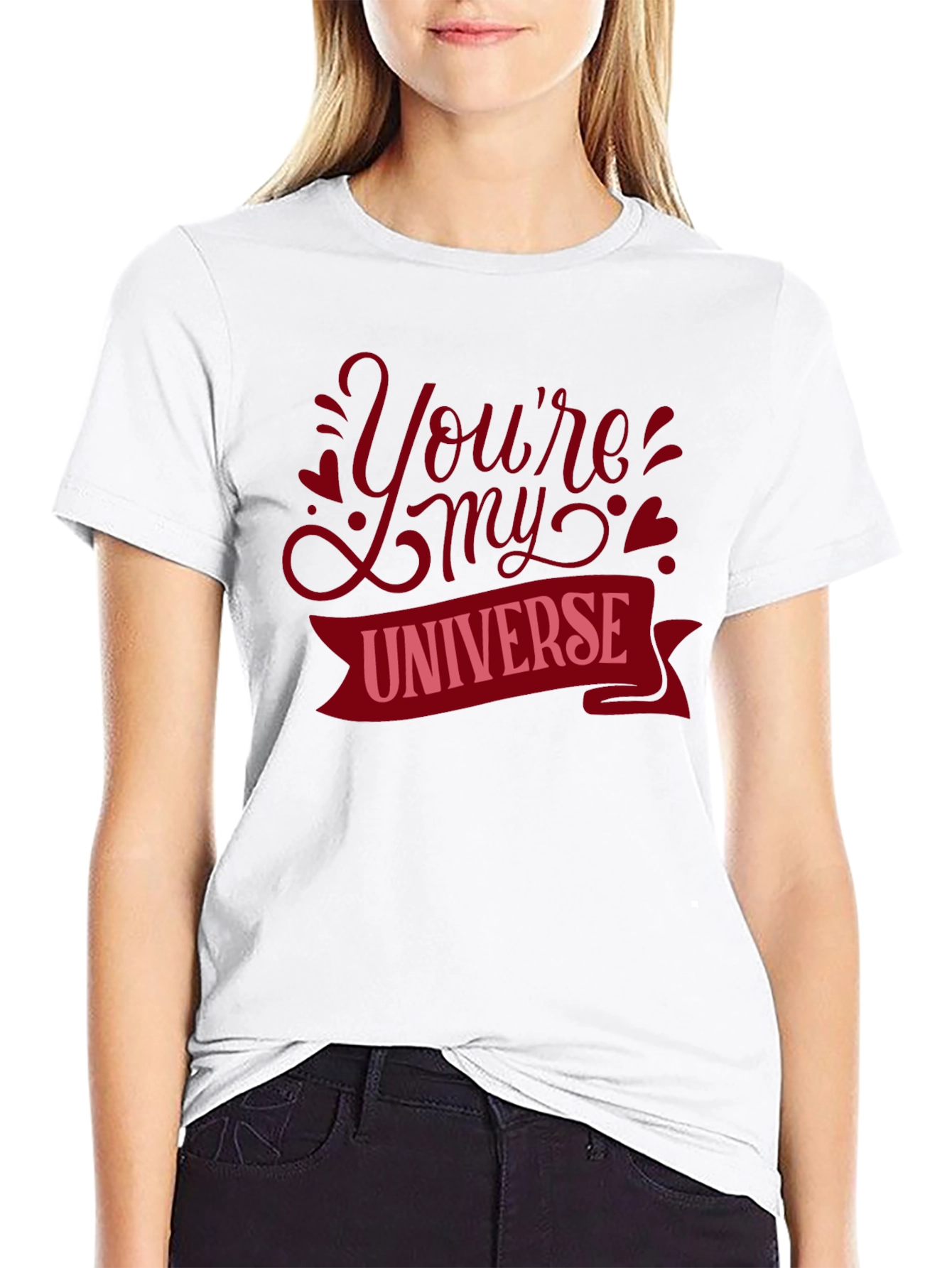 Youre My Universe Graphic Tee - Romantic Black T-Shirt