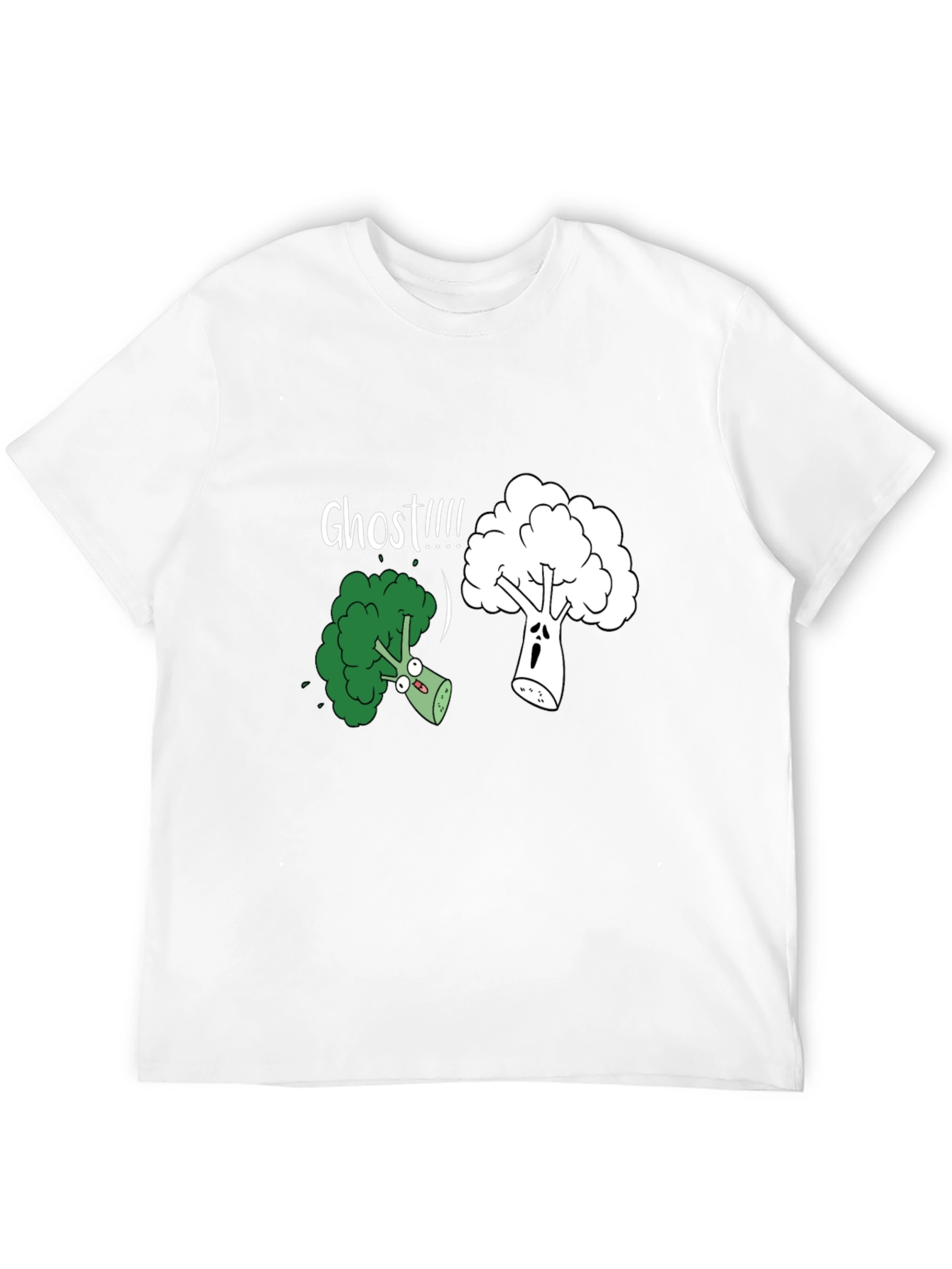 Broccoli Ghost Funny Graphic T-Shirt