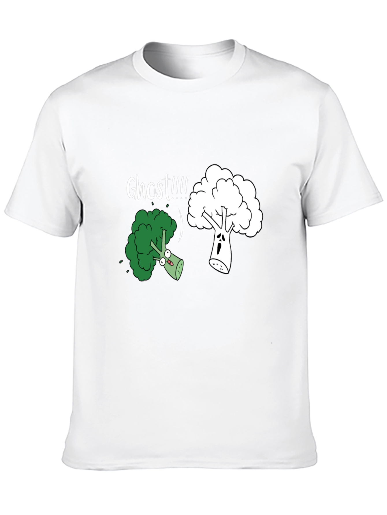 Broccoli Ghost Funny Graphic T-Shirt