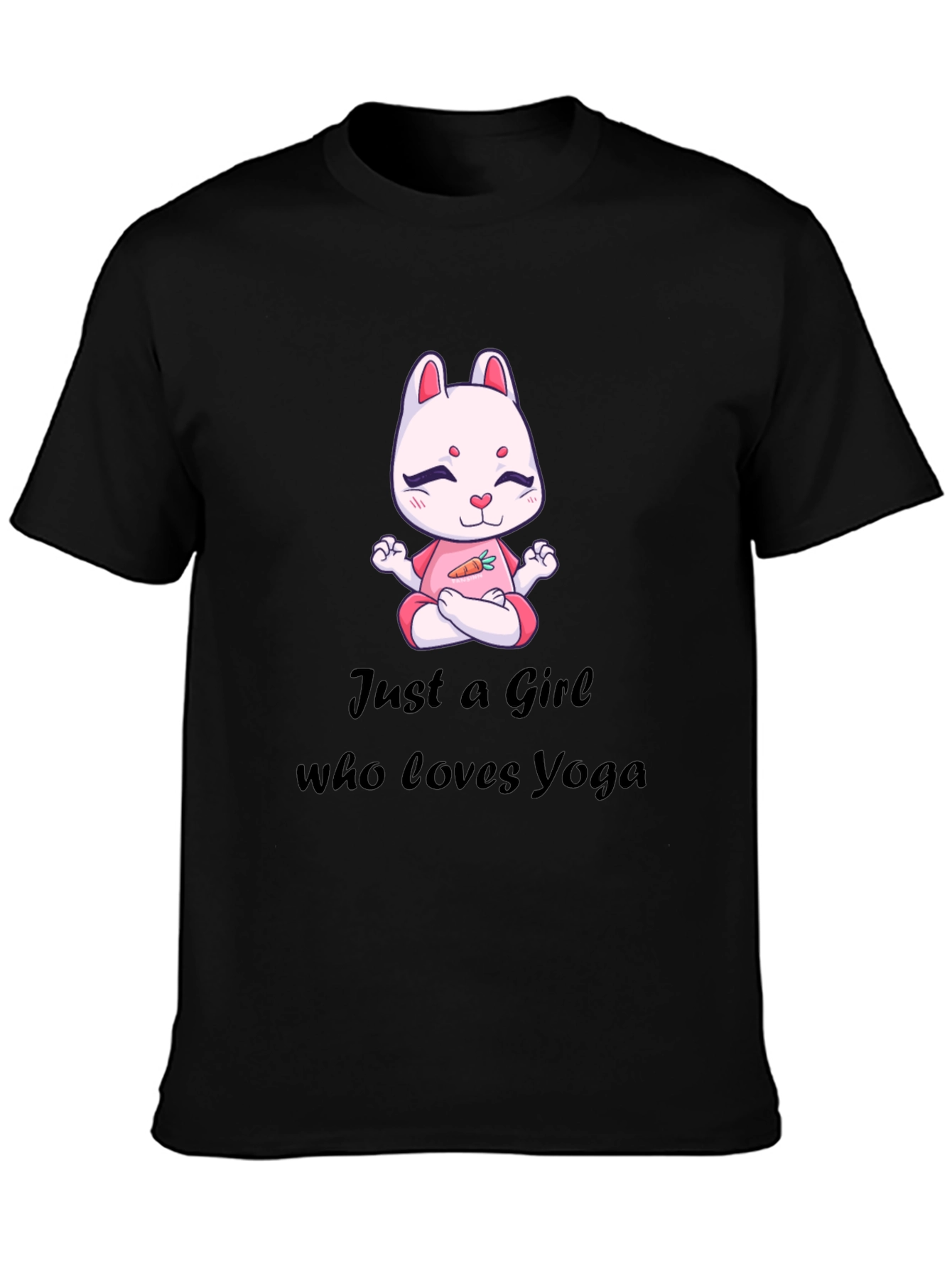 Yoga Loving Girls Tee - Rabbit Meditation Design