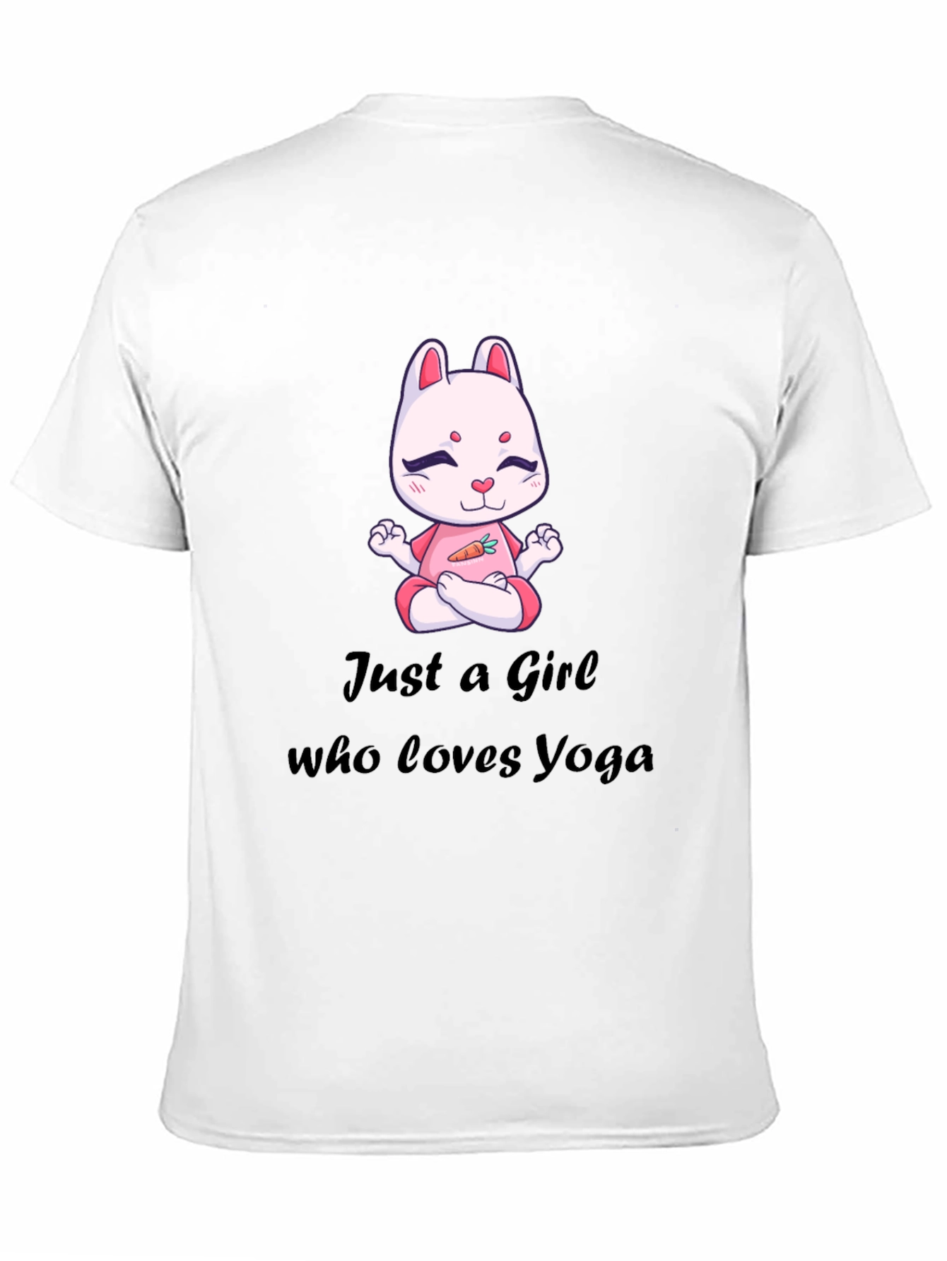 Yoga Loving Girls Tee - Rabbit Meditation Design