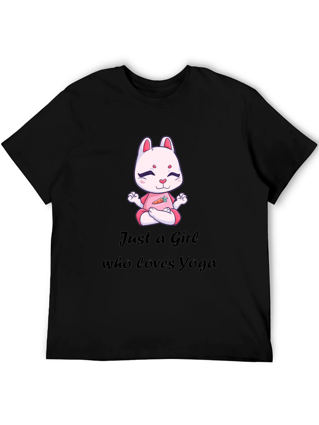Yoga Loving Girls Tee - Rabbit Meditation Design
