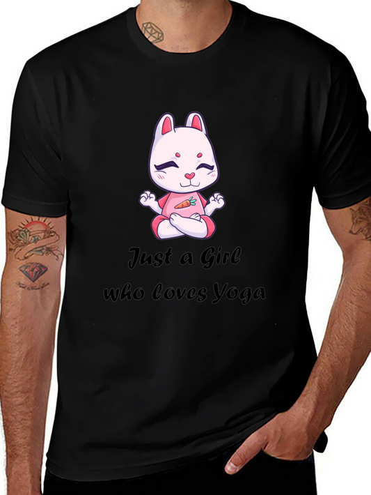 Yoga Loving Girls Tee - Rabbit Meditation Design
