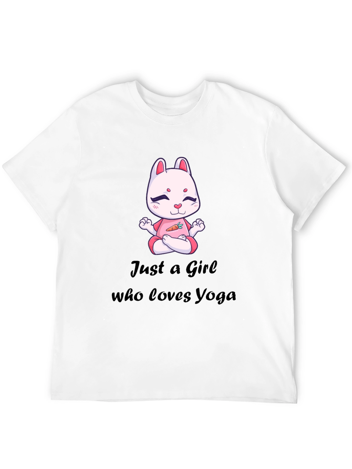 Yoga Loving Girls Tee - Rabbit Meditation Design