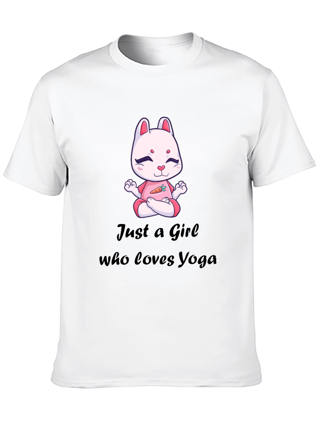 Yoga Loving Girls Tee - Rabbit Meditation Design