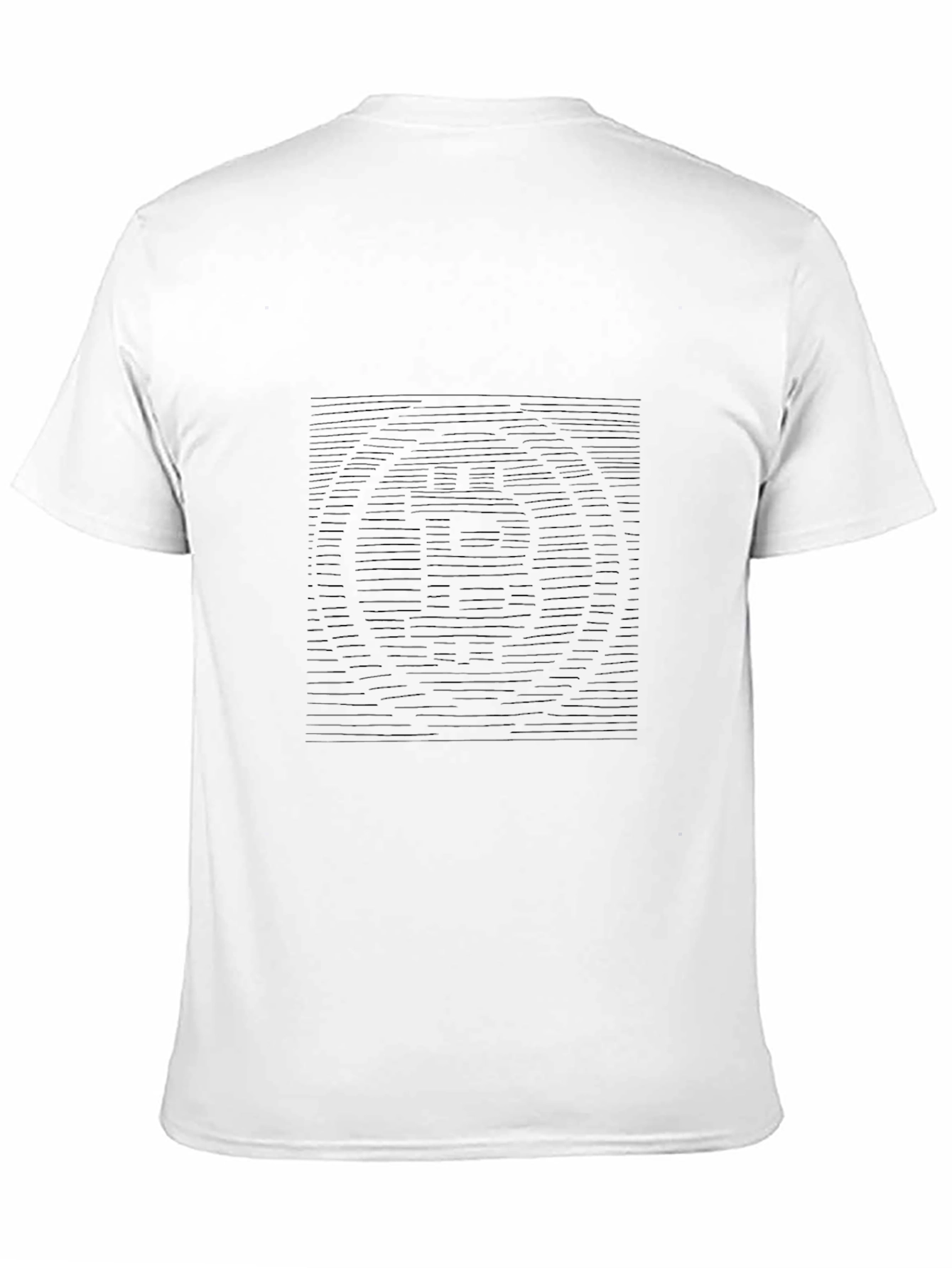 Modern Striped Graphic Tee - Black