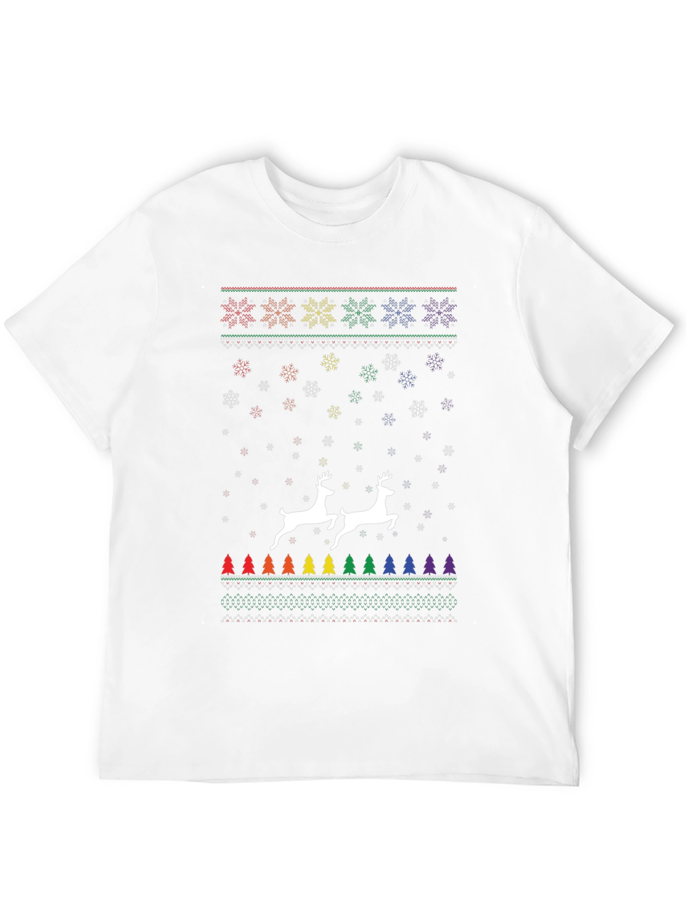 Pride Christmas Reindeer Ugly Sweater T-Shirt