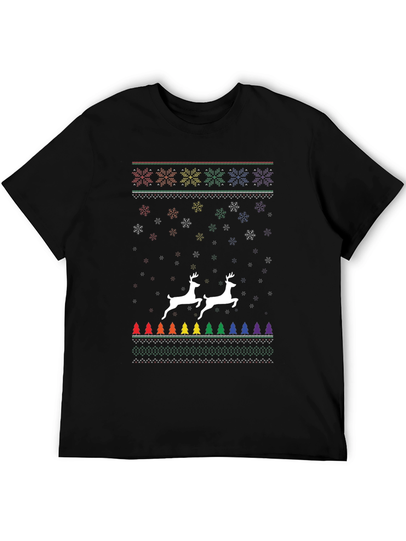 Pride Christmas Reindeer Ugly Sweater T-Shirt