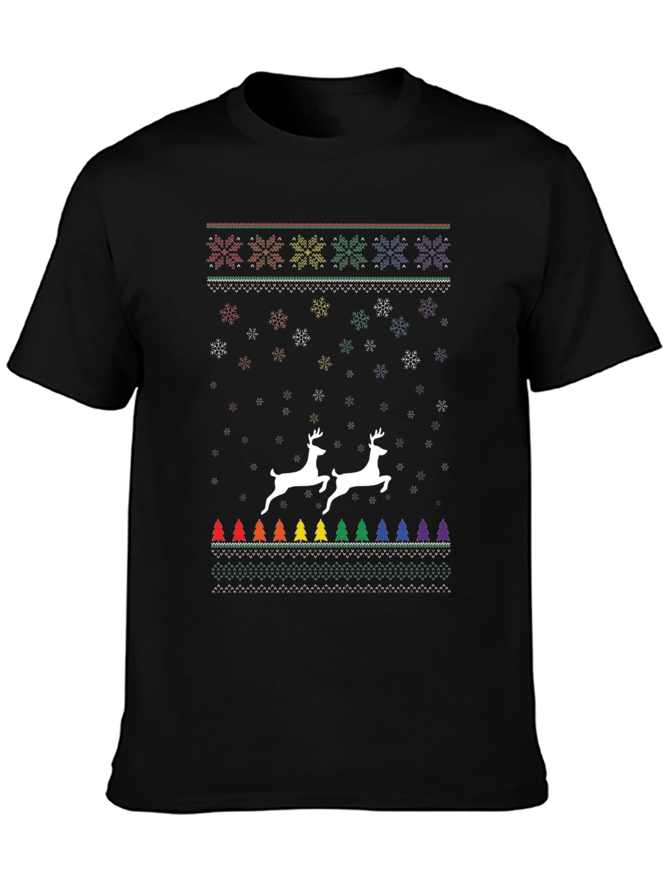 Pride Christmas Reindeer Ugly Sweater T-Shirt