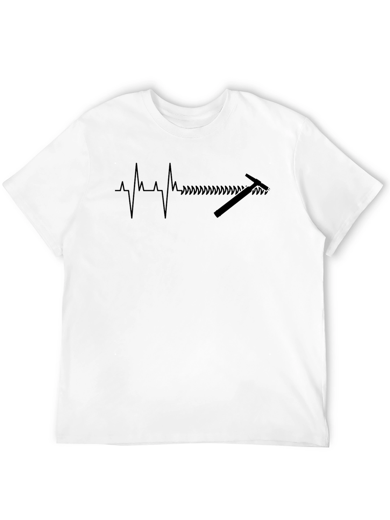 Heartbeat Saw T-Shirt - Black Graphic Tee
