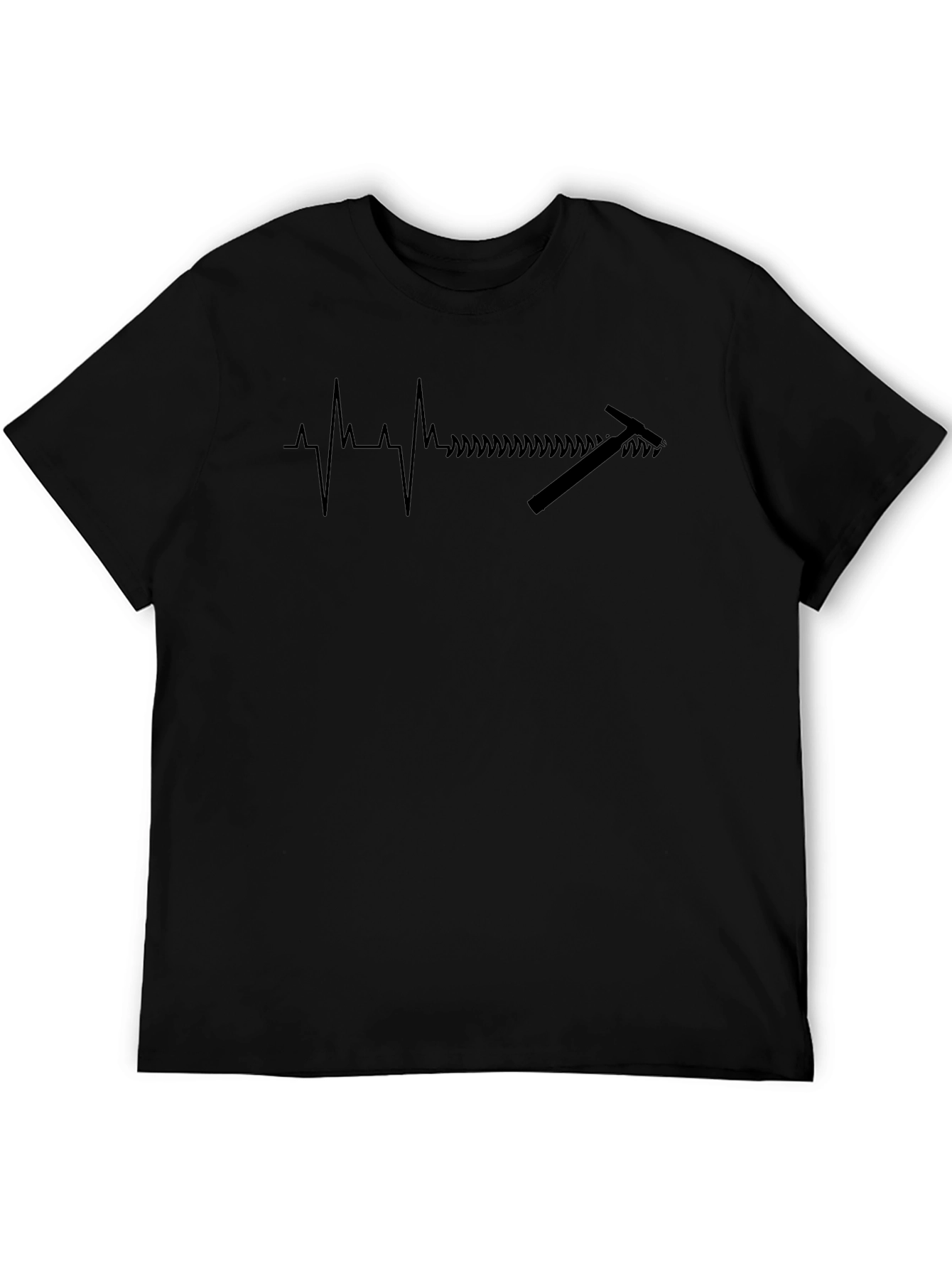 Heartbeat Saw T-Shirt - Black Graphic Tee