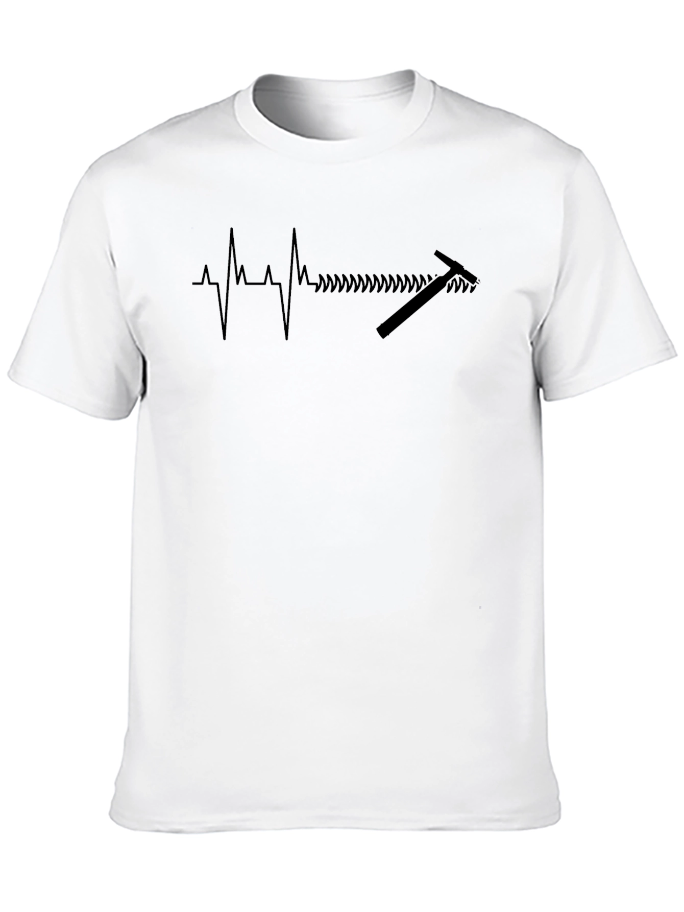 Heartbeat Saw T-Shirt - Black Graphic Tee