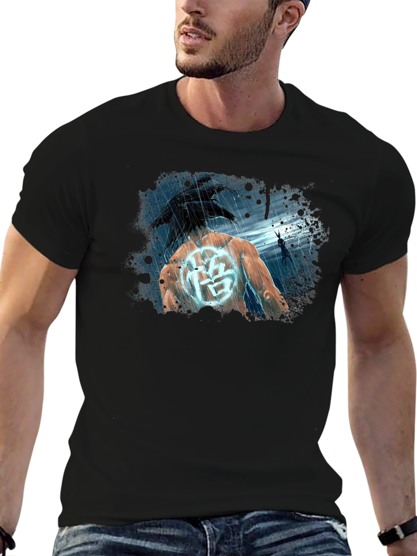 Goku Kanji Black T-Shirt Anime DBZ