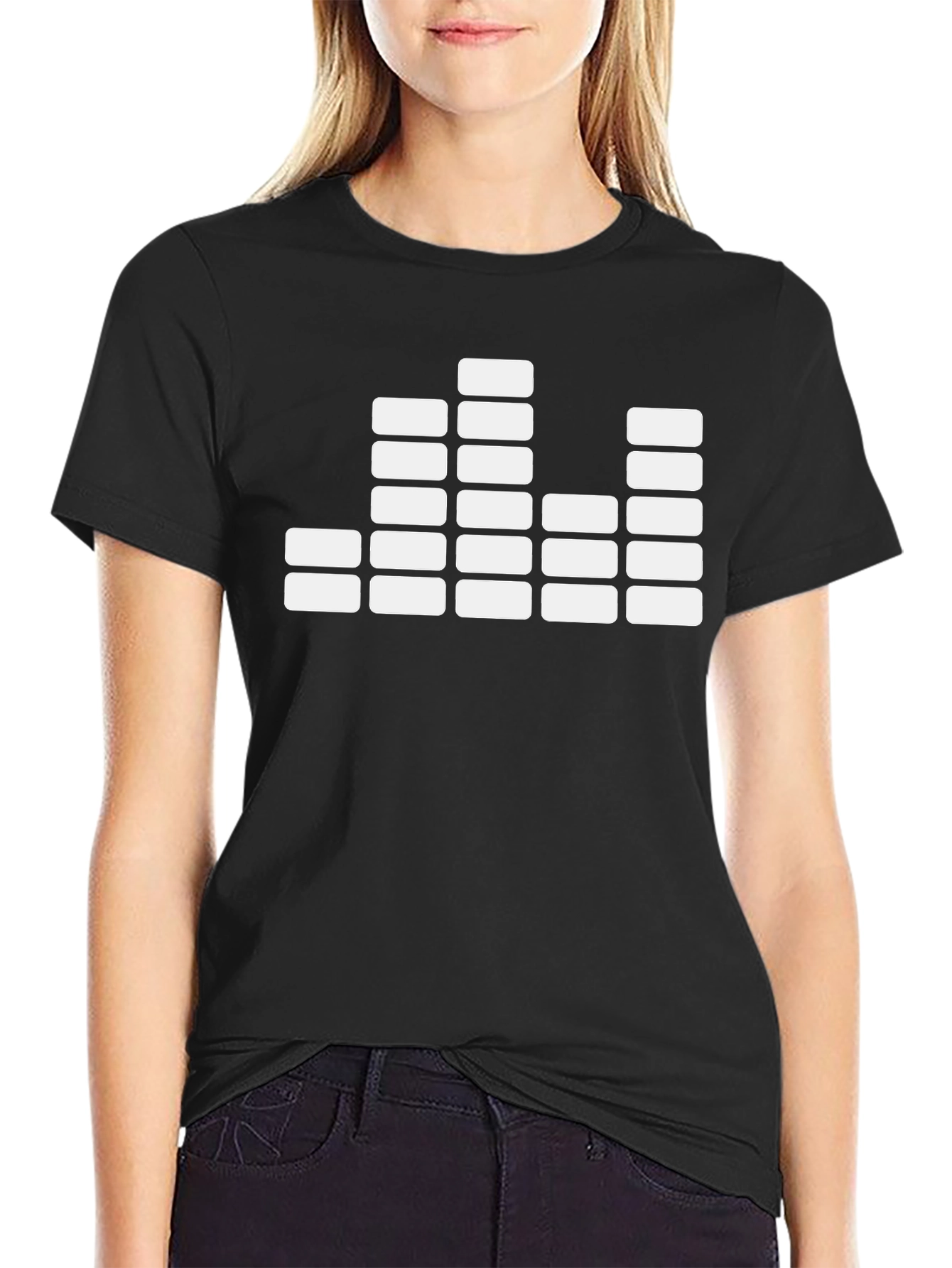 Equalizer Graphic T-Shirt - Stylish Black Tee